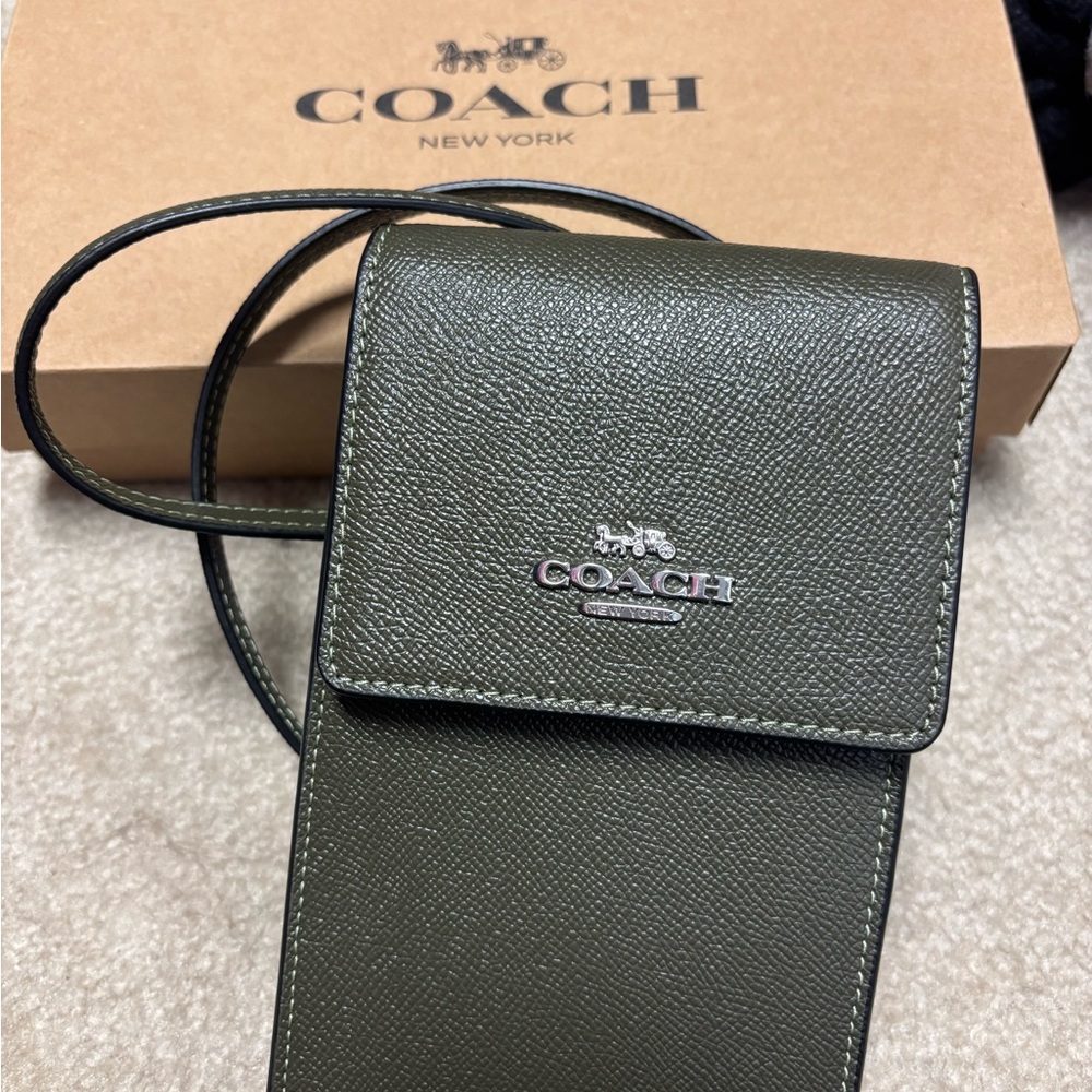 Coach Olive Leather Crossbody Pouch